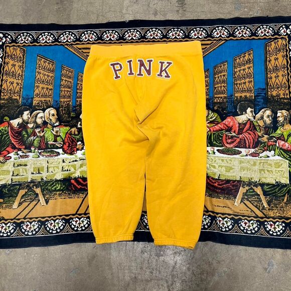 Victoria's Secret Pants - Vintage Victoria secret orange sweatpants Capri joggers Size large y2k fairy